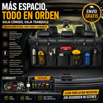 Organizador de Baúl para todo tipo de Carro  – Ahorra Espacio y Mantén Todo en Orden